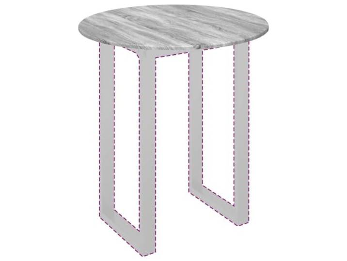 KTHLBRH Runder Tisch Sonoma Grau 80 cm Holz mehrschichtig Tischplatte für den Außenbereich, minimalistisches Design, für Garten und Terrasse, elegant und funktional