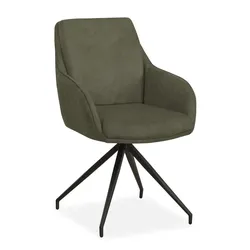 Stuhl Tijin Stoff Moos