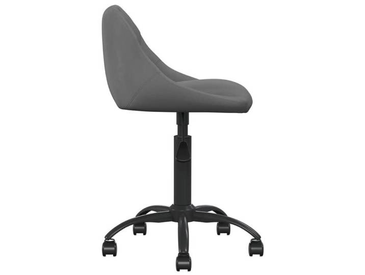 Chaise repas(1 pc) - Gris - Chaise de salle à manger - 1 personne - Gris foncé Velours 44x46x(67.5-79) cm F4555