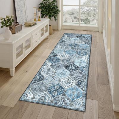 Garvee Oriental Trellis Washable Area Rug