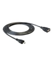 Delock USB-Kabel Micro-USB Typ B M bis USB W 2.0 OTG 50 cm (83183)