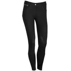 Harrys Horse Damen Reithose JEWELS mit Silikonfullgrip, schwarz und Strass, Taille: 38