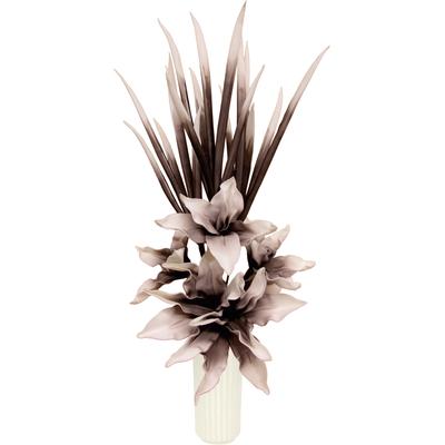 Kunstblume I.GE.A. "Soft-Blumenarrangement", braun (braun, weiß), B:50cm H:90cm, Kunststoff, Kunstpflanzen, Keramikvase