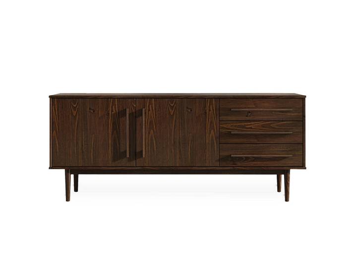 Idimex Sideboard Tecca nussbaum, Nussbaumfarben, Holz, Kiefer, Mode, 170x71x41 cm, Kleinmöbel, Kommoden, Sideboards