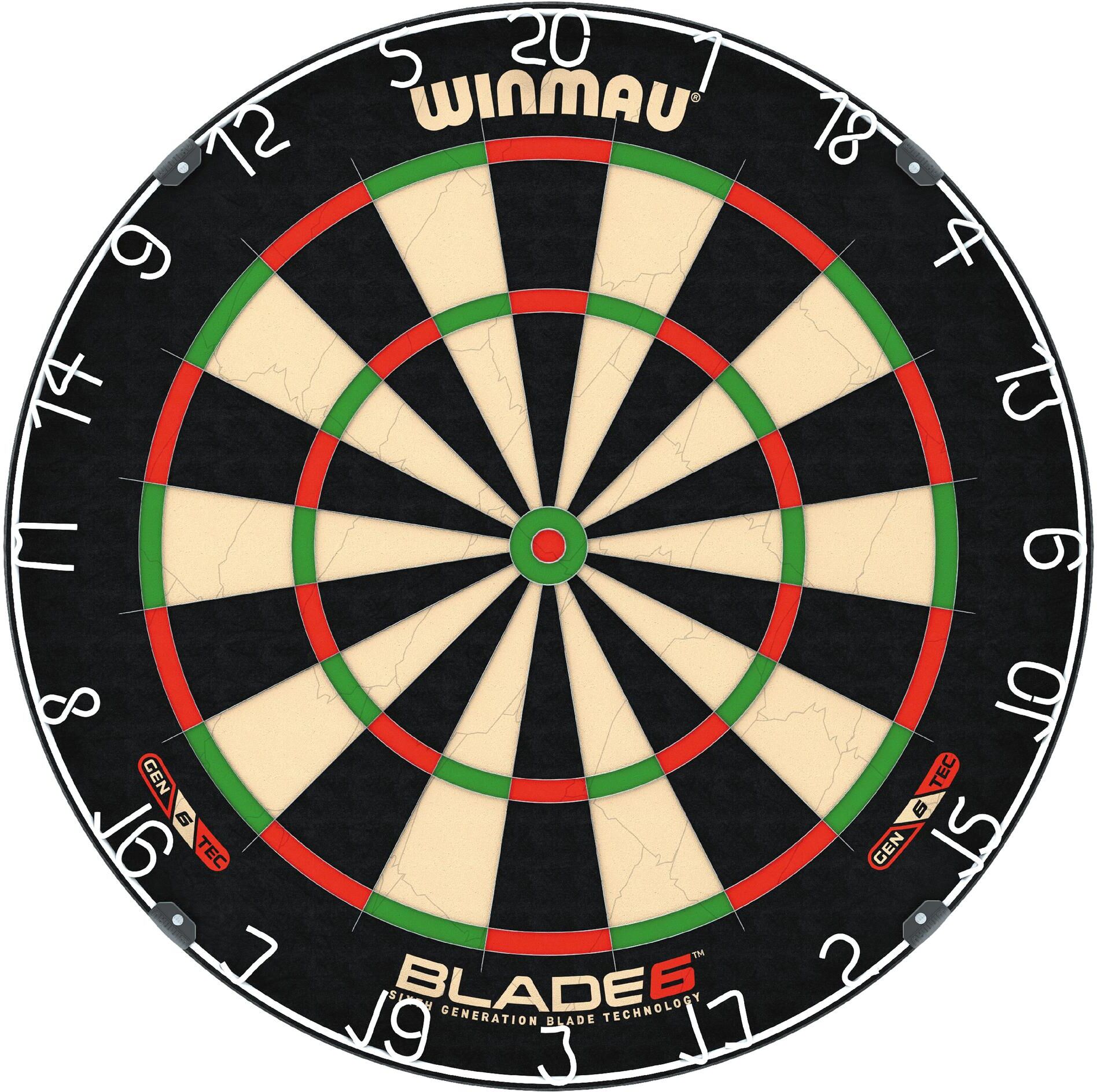 Dartscheibe WINMAU "Blade 6", bunt, Zielscheiben, Dartscheibe bunt Einheitsgröße