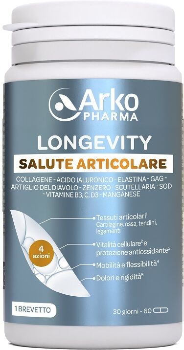 ARKOFARM Srl Arkopharma Longevity Salute Articolare, 60 Capsule
