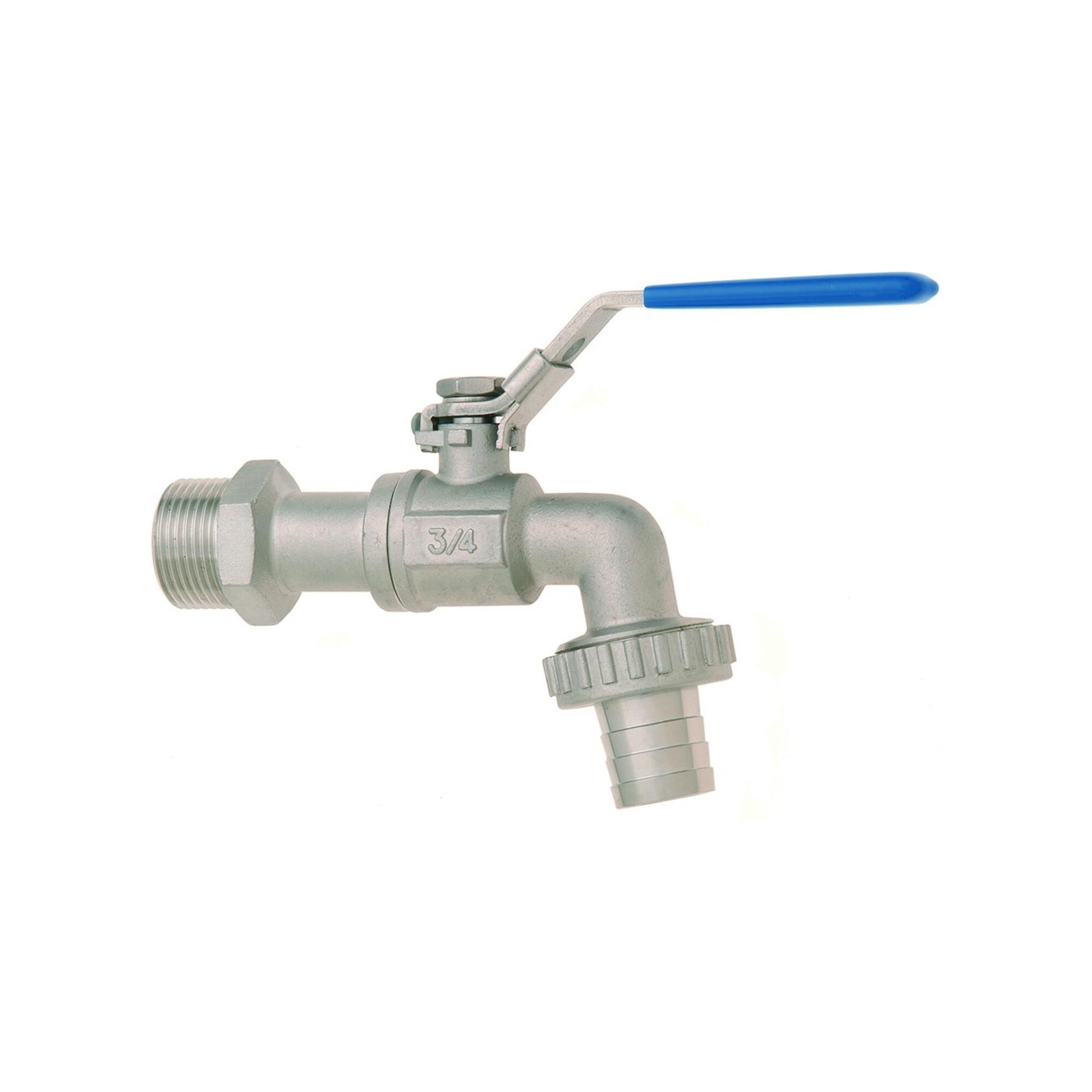 GEKA Kugelauslaufventil VA, Griff blau, 3/4",SB mit blauem Griff (35.3523.9)