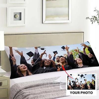 Abschlusskundenspezifischer Körperkissenbezug Beste Abschlussgeschenk Fügen Sie Ihr Bild hinzu Personalisierte Geschenk Foto Design Bild Kissen Bettkissenbezug Kissenbezug 1 Stück Selbstgemacht