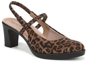 Women's Evoke Slingback Pump by LifeStride in Brown Multi Fabric (Size 9 M)