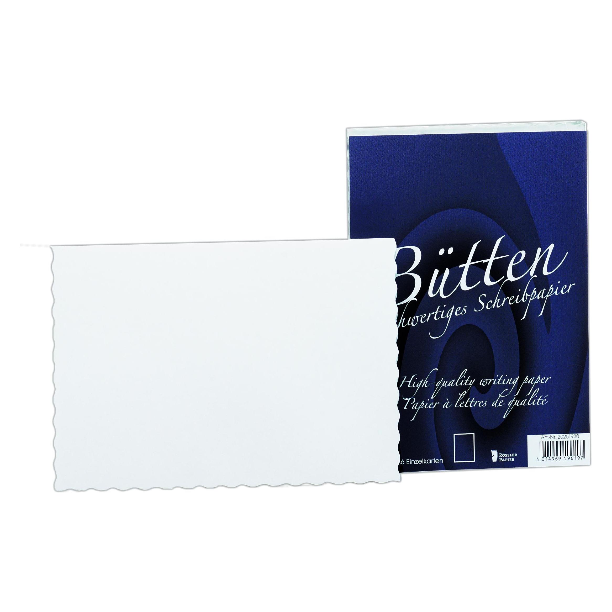 Rössler Briefkarte Bütten weiss (50 Stk.) (20251930)