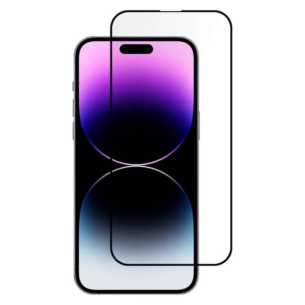 Adpo 5D-Schutzglas aus gehärtetem Glas für das Apple iPhone 14 Pro Max, gebogen, schwarz (Apple iPhone 14 Pro Max) (46367714)