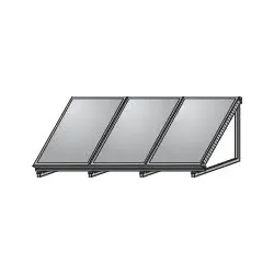 AluFlex-U Aufstellgerüst Hochformat für 3 Kollektoren F3-1-1/CFK-1