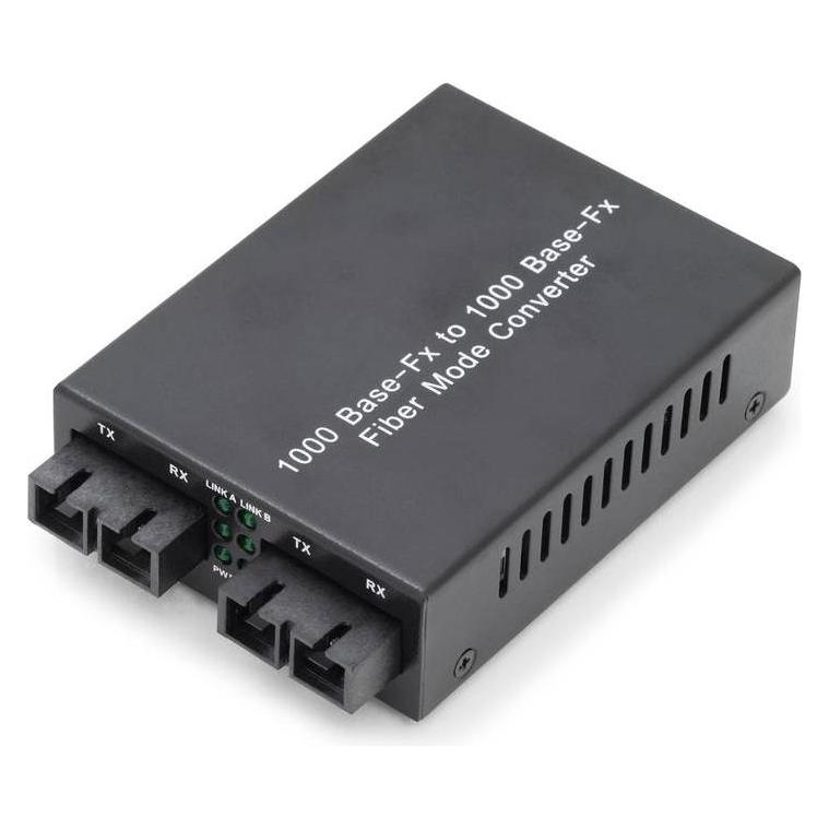 Digitus Gigabit Multimode zu Singlemode Medien Konverter SC zu SC Wellenlänge 850nm 1310nm bis zu 20km üb... (DN-82124)