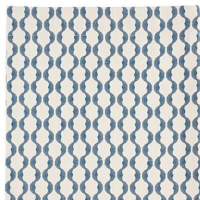 "Thea Wave Stripe Drapery Panel - Indigo, 50""W X 84""L - Ballard Designs"