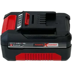 Einhell, Werkzeugakku + Ladegerät, 2x Power X-Change Akku 18 V 4,0 Ah Li-Ion ( 2x 4511396 ) mit Ladestandanzeige