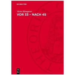 Klemperer:Vor 33 - nach 45, Fachbücher von Victor Klemperer