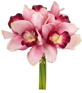 Nearly Natural "9"" Cymbidium Orchid Artificial Flower Bundle (Set of 6)"