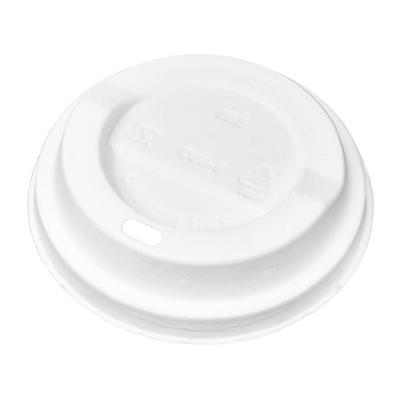 MONOUSO - Weißer Travel Deckel aus Holzfaser mit Loch Ø8,0cm (1.000 Stück)