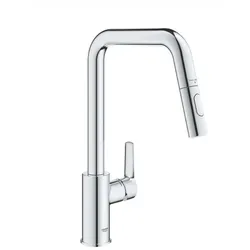 Grohe Start Küchenarmatur 30631000 chrom, hoher Auslauf, herausziehbare Dual Spülbrause