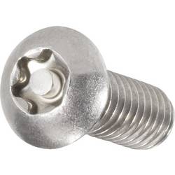 TOOLCRAFT 888773 Linsenkopfschrauben M4 10 mm T-Profil mit Stift Edelstahl A2 10 St.