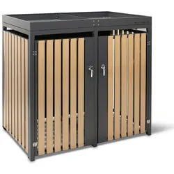 Tchibo - Mülltonnenbox mit Blumenkasten - 134x84x125cm - anthrazit -
