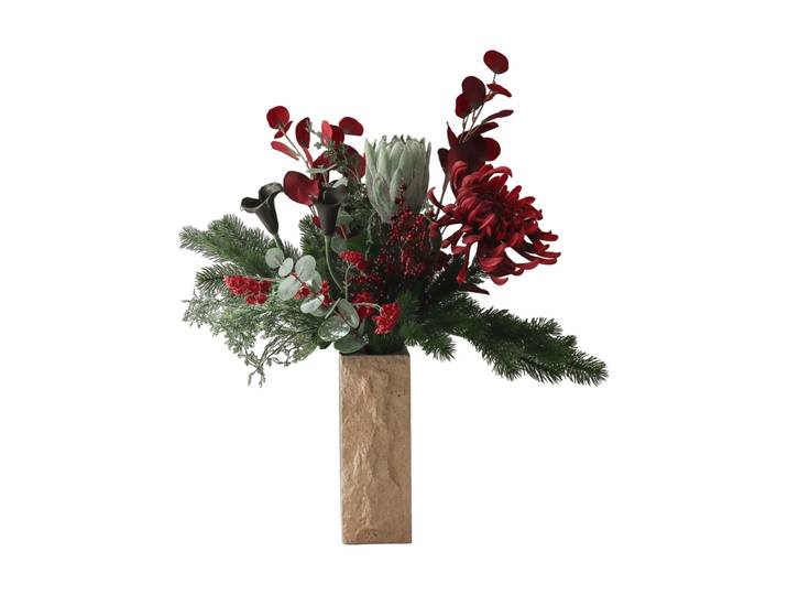 Botané Bouquet artificiel Wild Winter Protée, chrysanthème araignée, calla, eucalyptus, 84 cm
