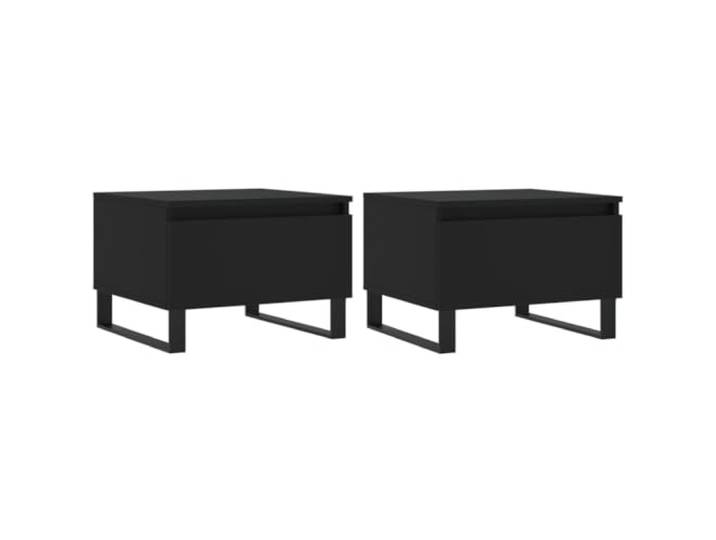 HKLGBVCR Couchtische, 2 Stück, Schwarz, 50 x 46 x 35 cm, aus technischem Holz