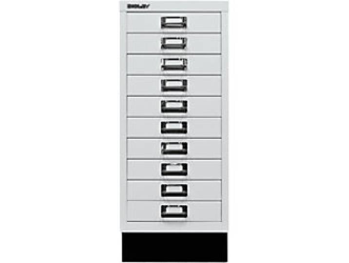 Bisley Schubladenschrank 10 Schübe Verkehrsweiß 279 x 380 x 670 mm