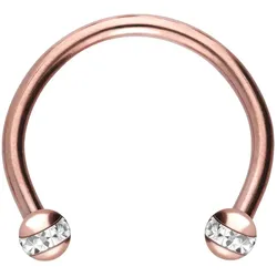 Chirurgenstahl Hufeisenring EPOXY-RING-KUGELN