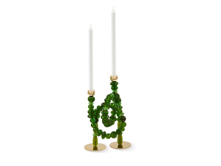 Grosser Design Kerzenständer „Beads“ Grün Pols Potten