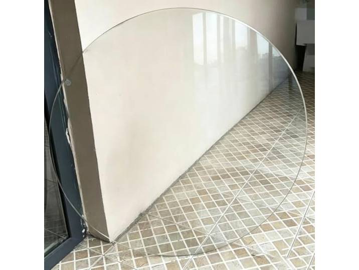 Runde Tischplatte Aus Gehärtetem Glass Mit Polierten Kanten, Gehärtet Durch Gehärtet durch Fab-Glas und Spiegel, geeignet for Essen, Kaffee, Büro(90CM(35IN))