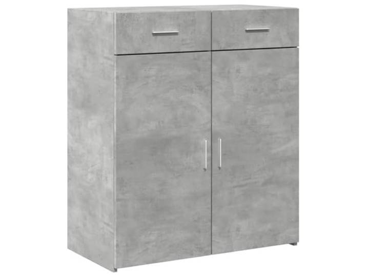 GHVBNMF Sideboard Betongrau 80x42,5x93 cm Holzwerkstoff Kommode Stilvoller Beistellschrank in Betongrau mit Schubladen und Türen für Ihr Wohnzimmer oder Schlafzimmer.