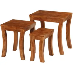 Décoshop26 - Set aus 3 ineinander schiebbaren Beistelltischen aus massivem Akazienholz 50 x 35 x 50 cm DEC032573