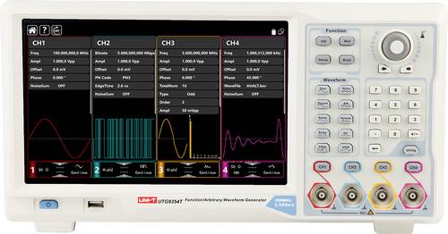 Uni-T UTG9354T Funktionsgenerator netzbetrieben 350MHz (max) 4-Kanal Arbiträr, Rechteck, Puls, Rampe, Rauschen, Sinus