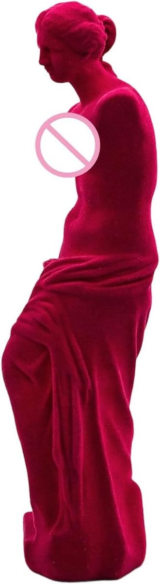 Klassiek Aphrodite Standbeeld - Rood - Hoogte: 28 cm