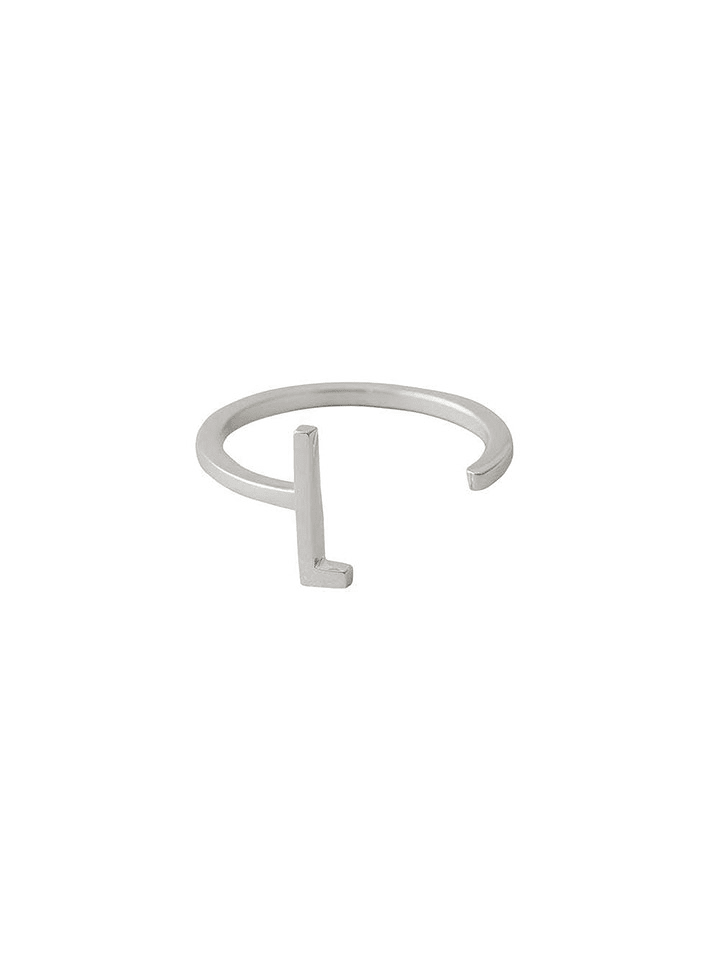 Design Letters Silber-Ring "L" - onesize