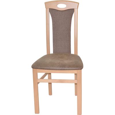 4-Fußstuhl, braun (braun, buche nachbildung, braun), B:45cm H:95cm T:48cm, HOFMANN LIVING AND MORE, Stühle