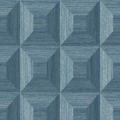 Seabrook Designs Squared Away Geometric Embossed Vinyl Unpasted Wallpaper