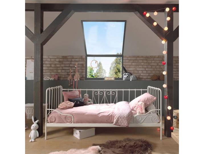 Lit capitaine 90x200 Sommier inclus Vipack Alice - Blanc