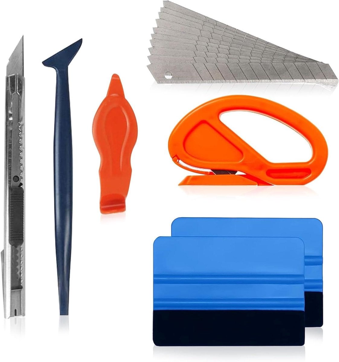 Foliewikkel Gereedschap Auto Sticker Kit met Lange Flexibele Rakel voor het Glad Maken van Folie