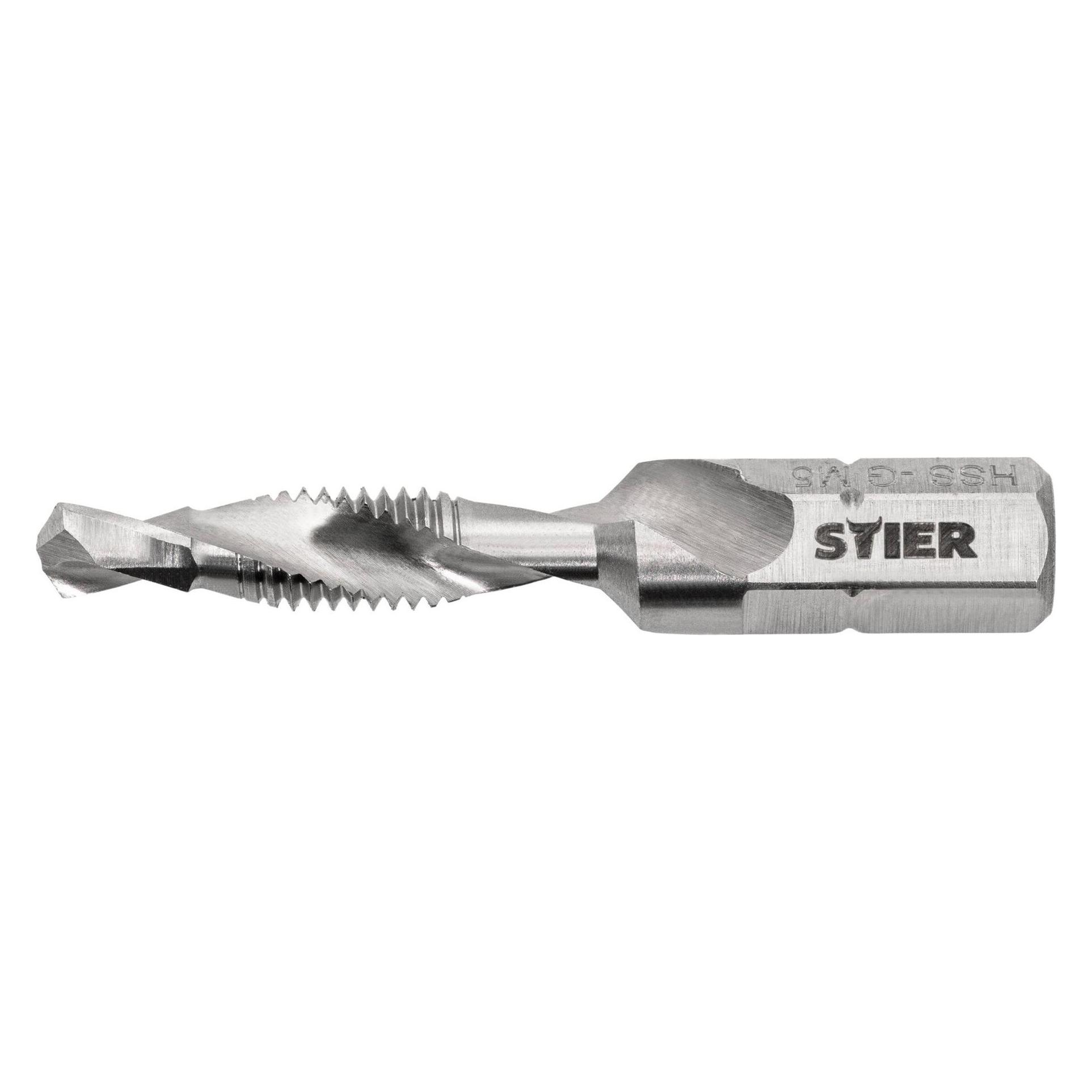 Stier Kombigewindebohrer Bit M5 DIN 3126 HSS-G 1/4"-Sechskant (95878225)
