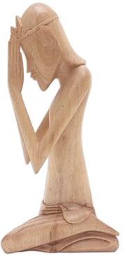 Novica Handmade Mewinten Wood Sculpture
