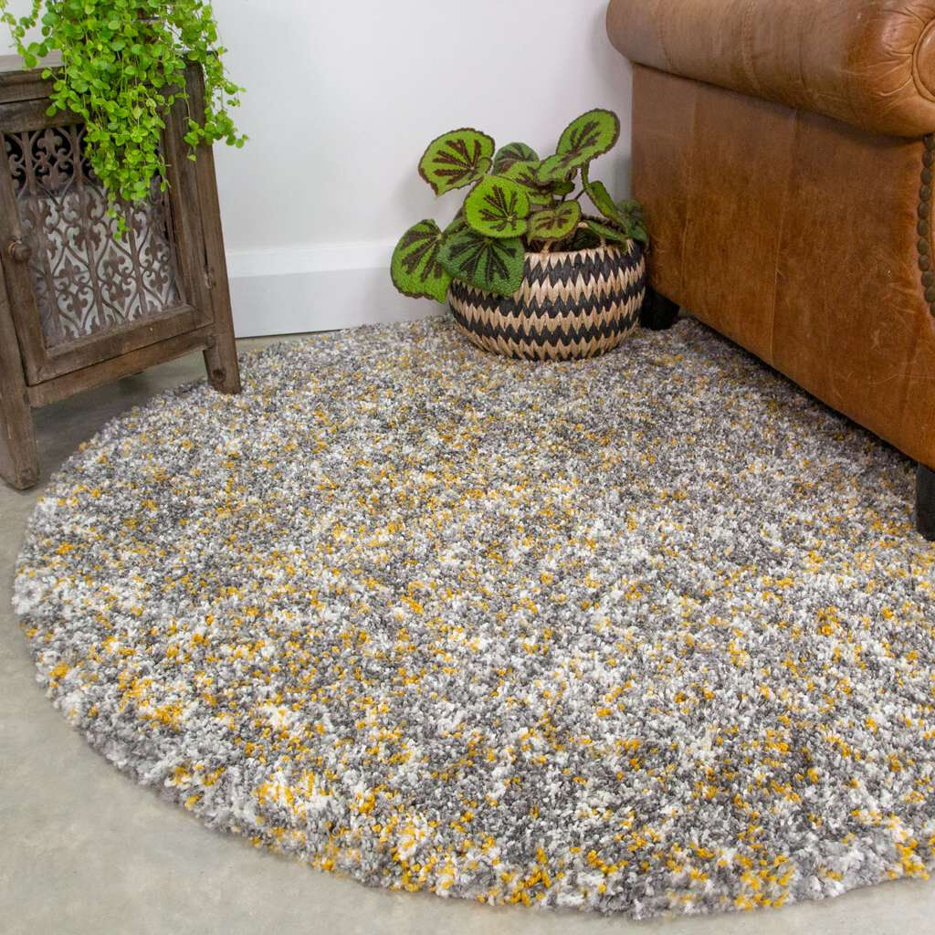 Rebrilliant Abstract Shaggy Area Rug Navy 200cm x 290cm