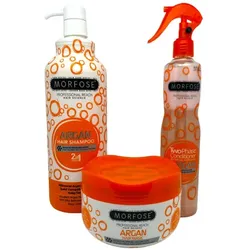 Morfose - Haarpflege-Set groß - Argan - (Shampoo + Conditioner + Haarmaske)