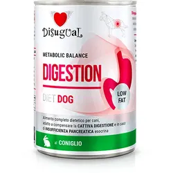 Disugual Veterinary Nassfutter für Hunde DIGESTION Kaninchen (Erwachsene) 400g