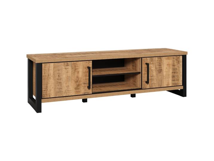 TV-Möbel Nyfler braun/schwarz Holzwerkstoff B 166 cm