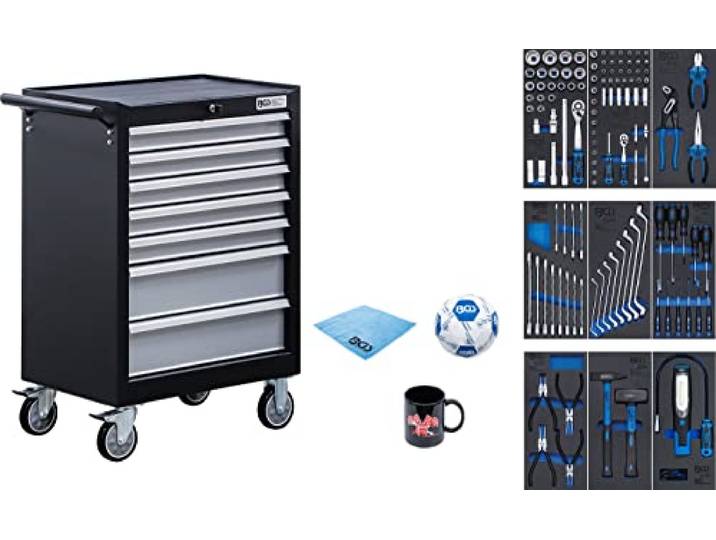 BGS 6061 Werkstattwagen 7 Schubladen mit 120 Werkzeugen