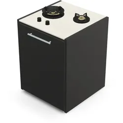 Brabura CT 60 Kochfeld - Iron Frost / Anthrazit / Silberner Griff
