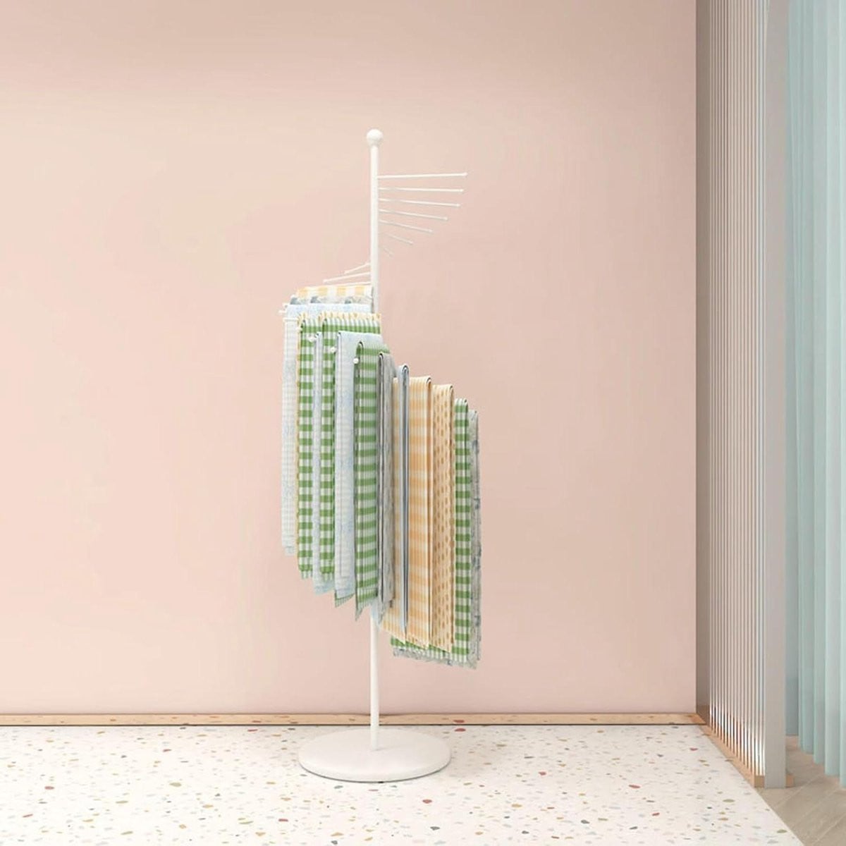 Sjaal Displayrek Wit - Draaibare Accessoire Hanger voor Winkelpresentatie - 170 cm