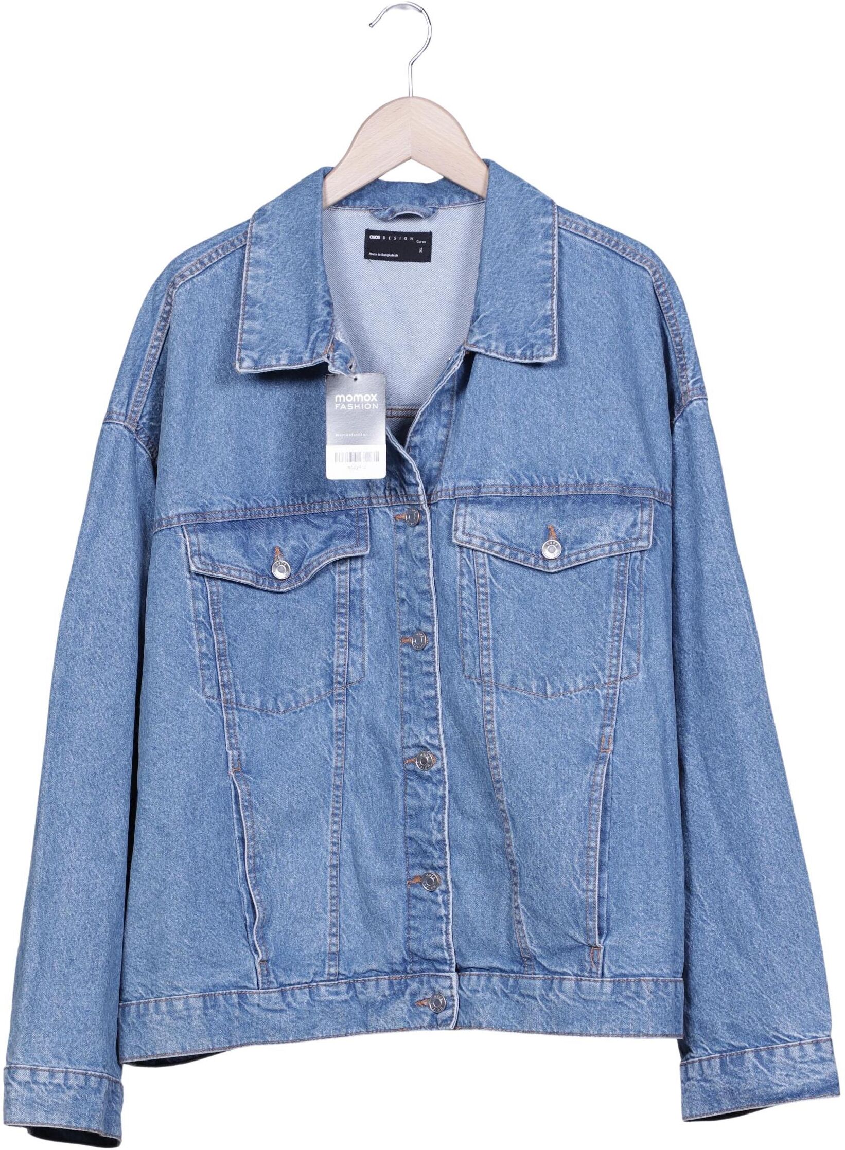 asos Curve Damen Jacke, Blau, Gr. XL, Baumwolle - Second Hand